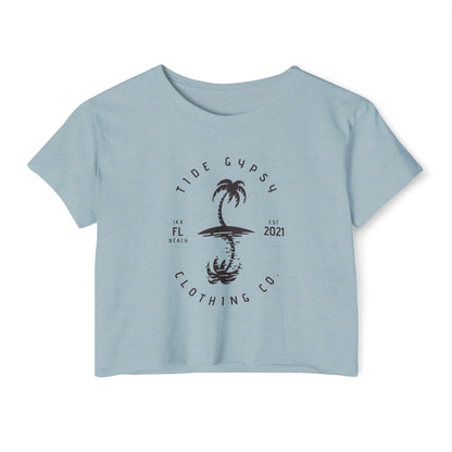 Palm Illusion Cropped Tee