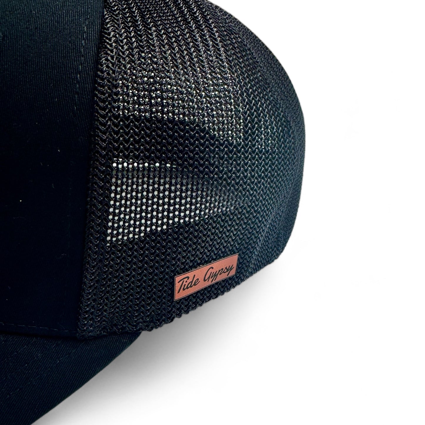 Black Snapback with Frigate Topo Patch - Saddle Brown