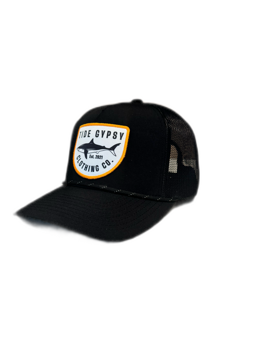 Black Trucker with Great White patch