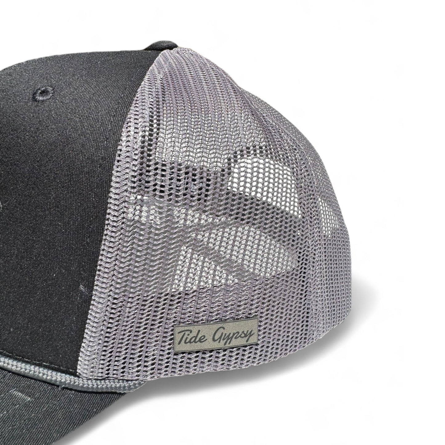Black with Grey Snapback with Wahoo Patch - Grey