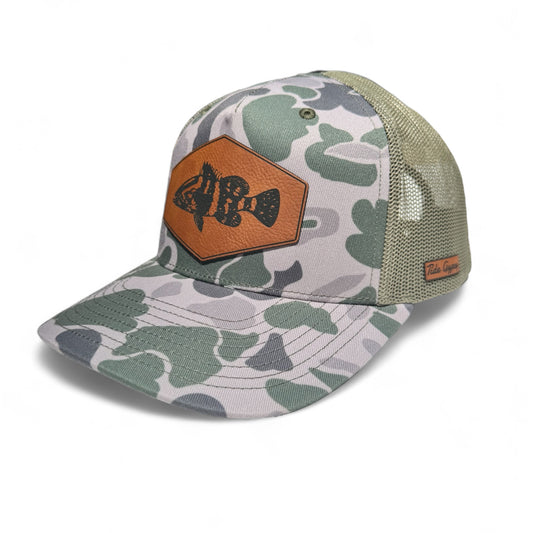 Duck Camo Snapback with Grouper Patch - Raw