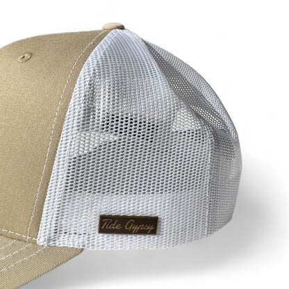 Khaki Snapback with Frigate Topo Patch - Rustic Gold