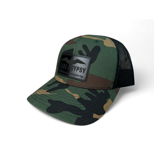 Green Camo Snapback with TG Patch - Black