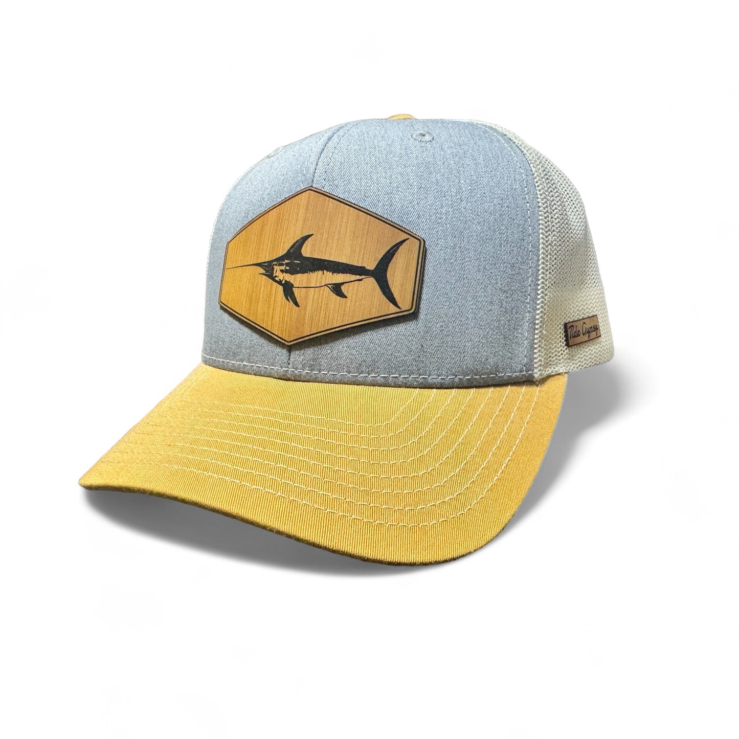 Heather/ Gold Snapback with Swordfish Patch - Bamboo