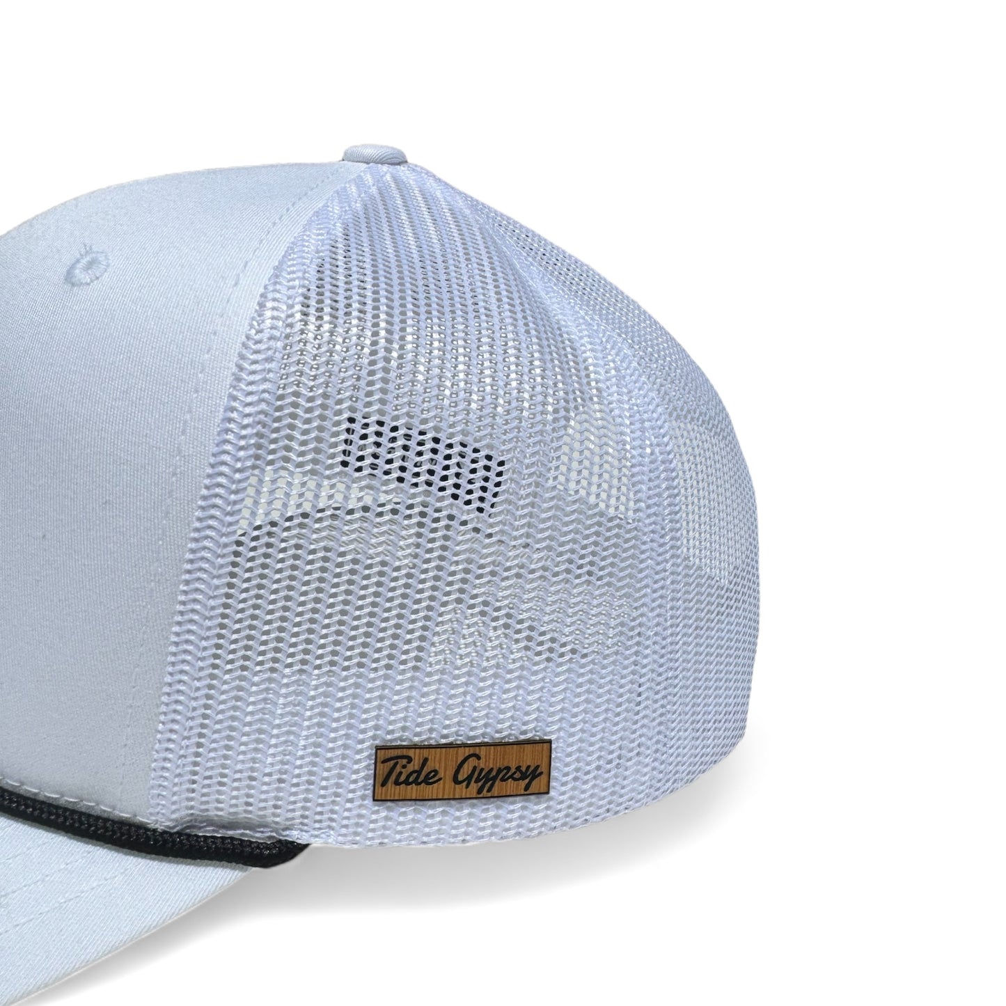 White Snapback with Salty Patch - Bamboo