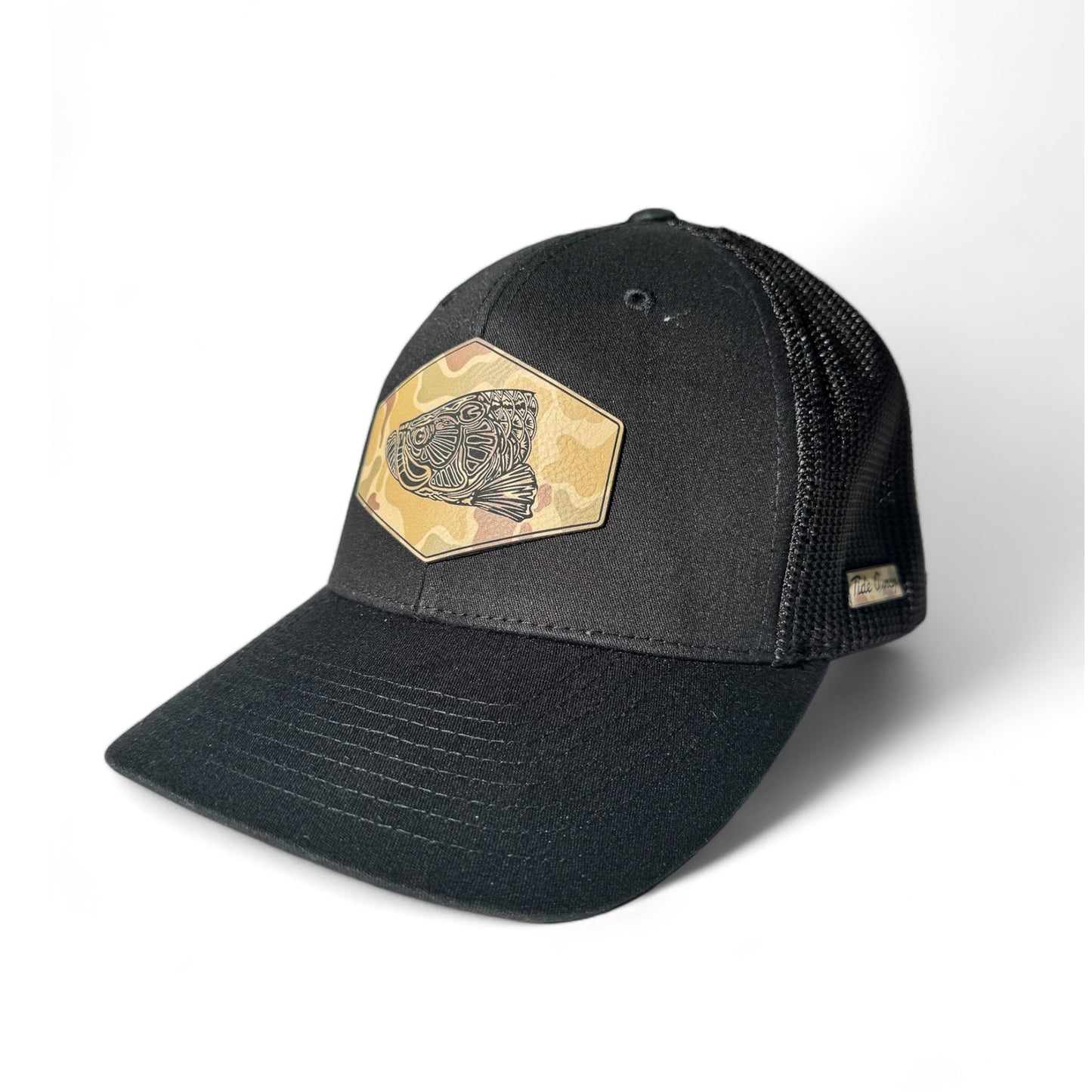 Black Snapback with Tribal Tarpon Patch - Duck Camo