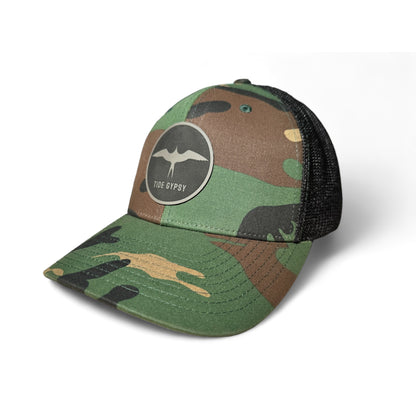 Green Camo Snapback with Frigate Patch - Gray