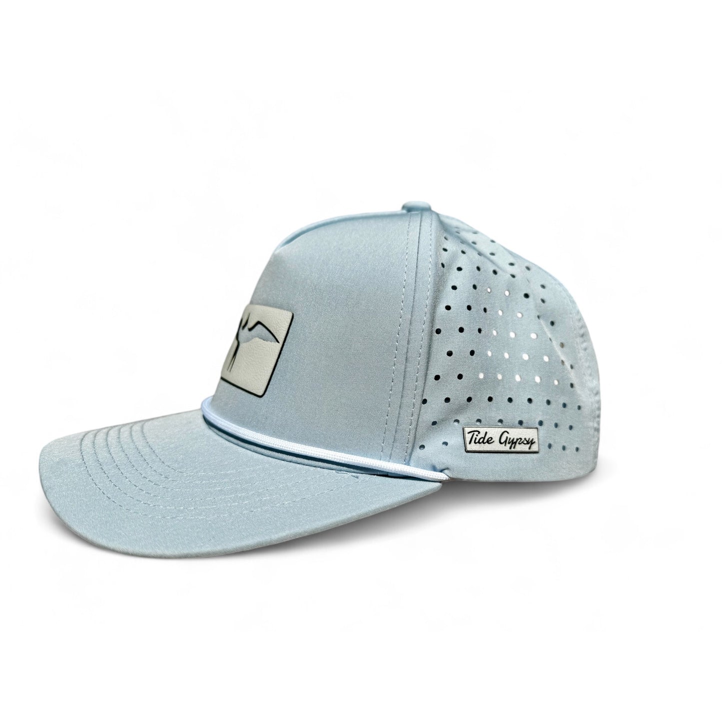 Carolina Blue Hydro Performance with Frigate Patch - White