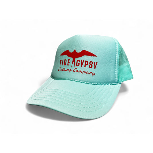 Seafoam Green Foam Trucker Snapback