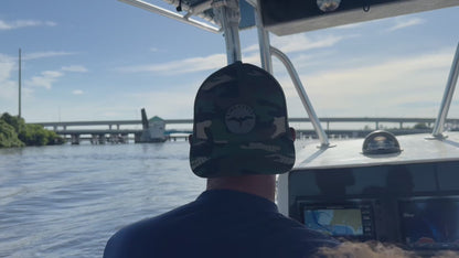 Green Camo Snapback with OG Frigate Patch - Gray Tan